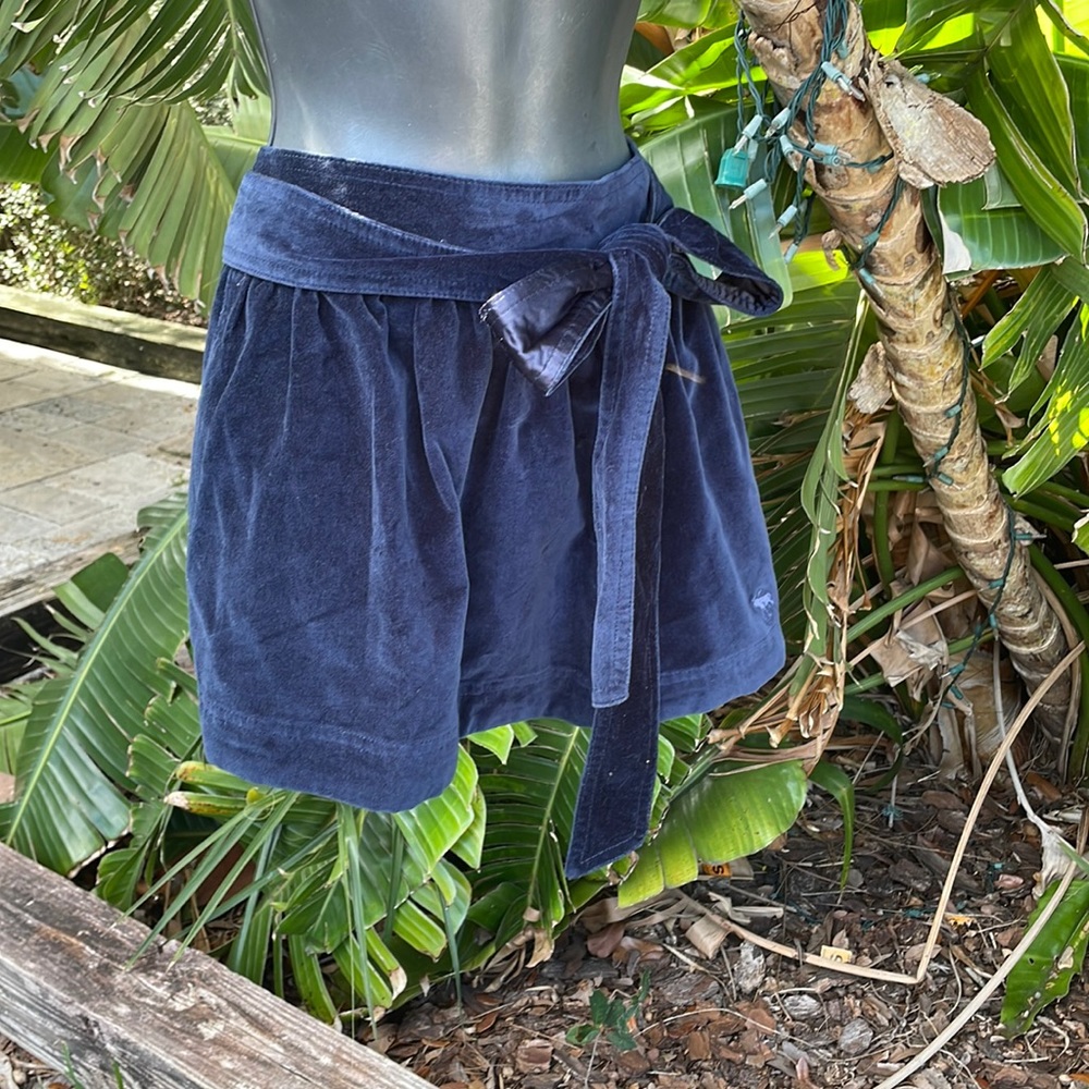 velvet lowrise mini skirt
